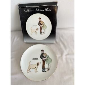 Vintage Norman Rockwell Plate Collectors Ed. Limited Series Big Brother 80s Box